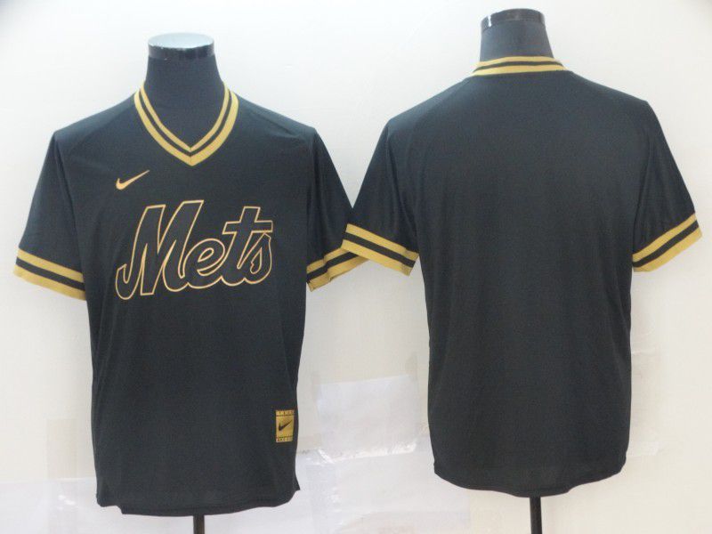 Cheap Men New York Mets Blank Black gold Game Nike 2022 MLB Jersey